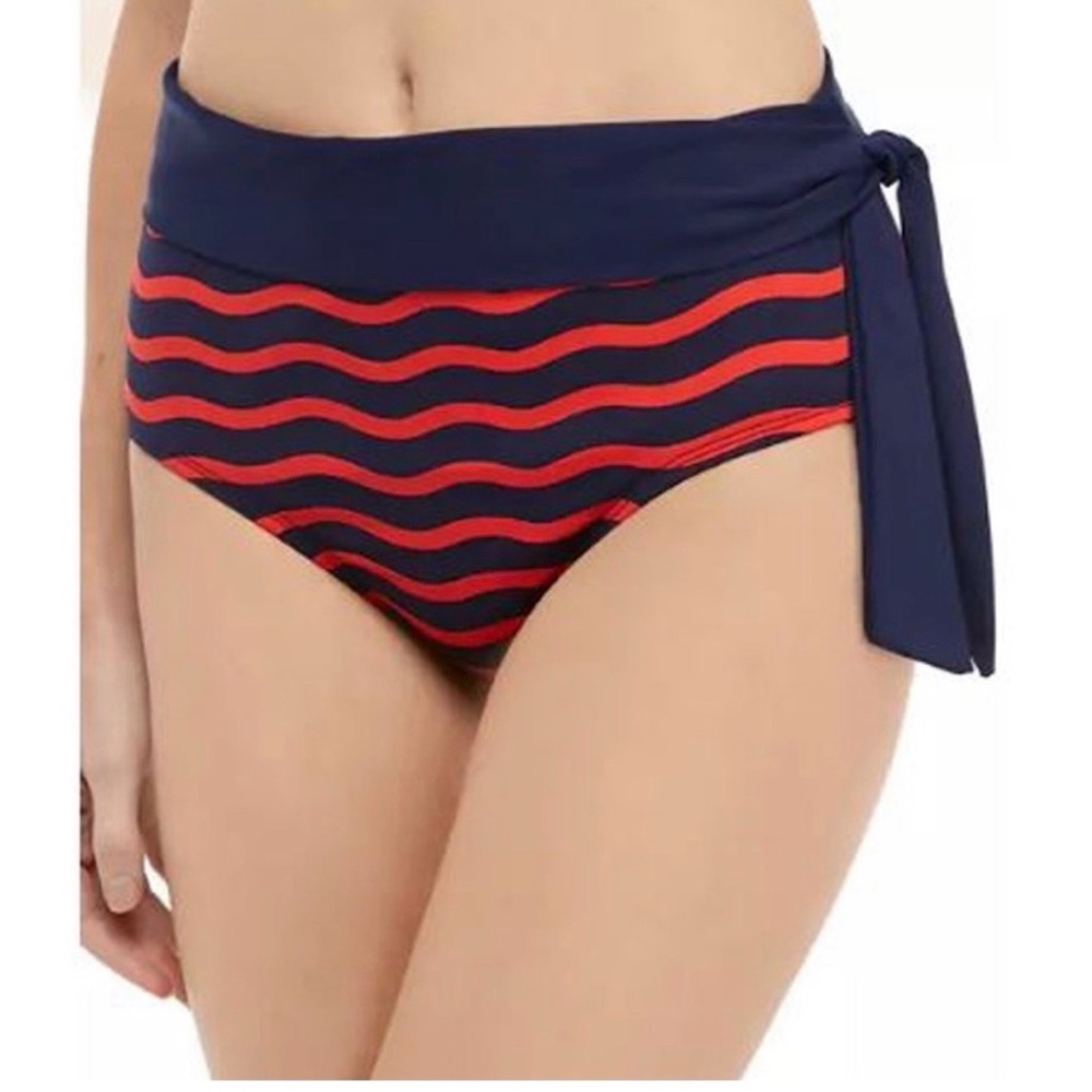Tommy Bahama Sea Swell High-Waisted Bottoms with Tie Sash Air Kissed Red, L